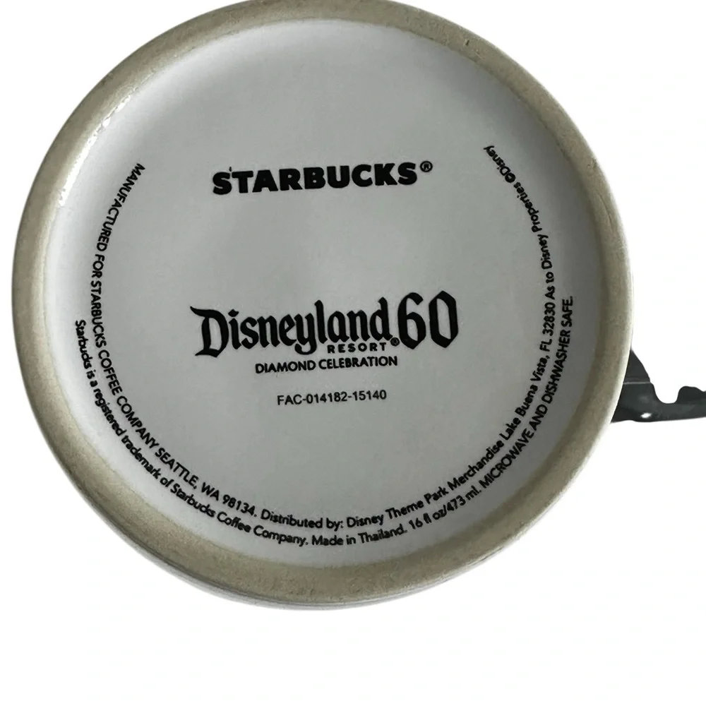 Starbucks Disneyland 60th Anniversary Diamond Celebration Mug